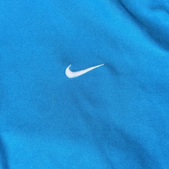 Nike Dri-Fit Women's L Turquoise Workout Jacket Full Front Zip Collar White Trim - Picture 3 of 7